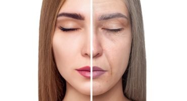 Beautiful,Woman,Face,Before,And,After,Aging.